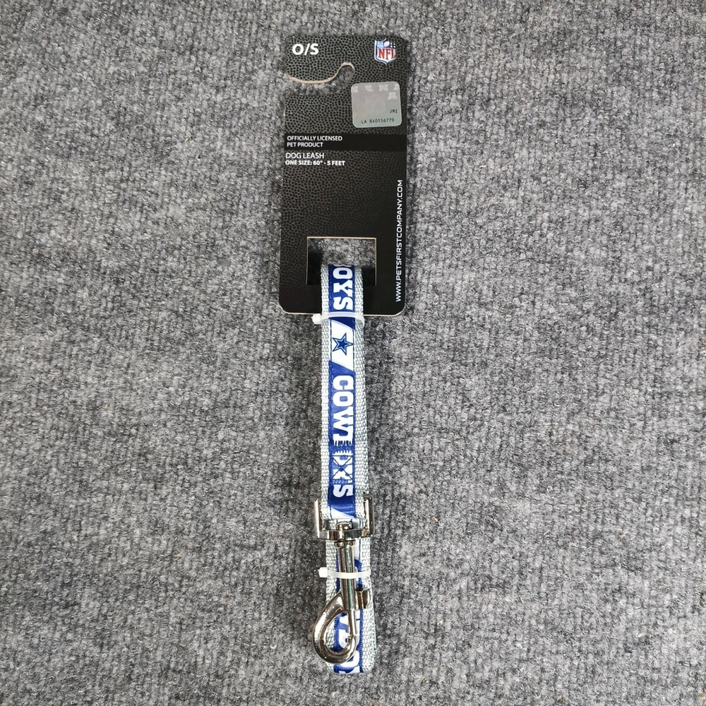 Dallas Cowboys Dog Leash O/S Blue Silver NFL Team Gear Pets First